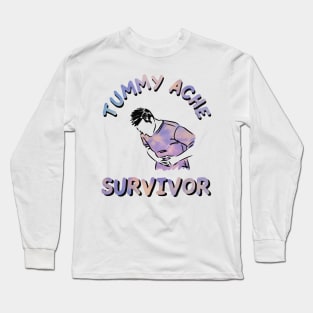 tummy ache survivor tie dye Long Sleeve T-Shirt